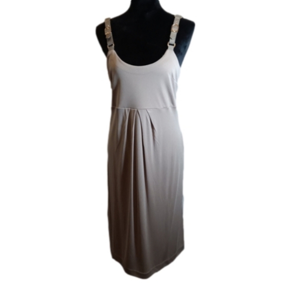 Carmen Dresses & Skirts - CARMEN TAN FAUX LEATHER STRAP MID CALF NWT SIZE LARGE ADJUSTABLE STRAPS STRETCHY